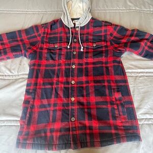 Men’s Hooded Duluth Trading Co Fleece Lined Flannel